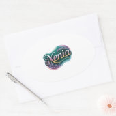 Xenia-naam Ovale Sticker (Envelop)
