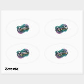 Xenia-naam Ovale Sticker (Vel)