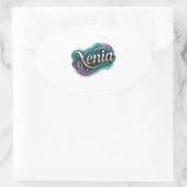 Xenia-naam Ovale Sticker (Tas)
