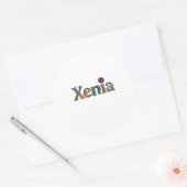 Xenia-naam Ronde Sticker (Envelop)