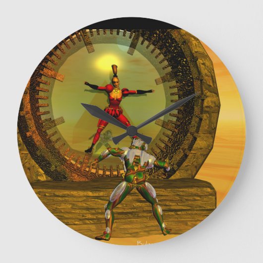 XENIA VOLDOET AAN TITAN IN DE DESERT VAN HYPERION GROTE KLOK (Voorkant)