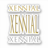 Xennial (Millenniumjaar) Sticker (Voorkant)