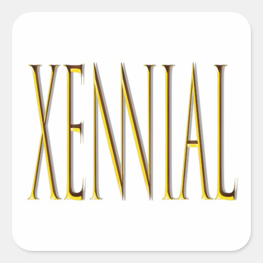 Xennial (Millenniumjaar) Vierkante Sticker (Voorkant)