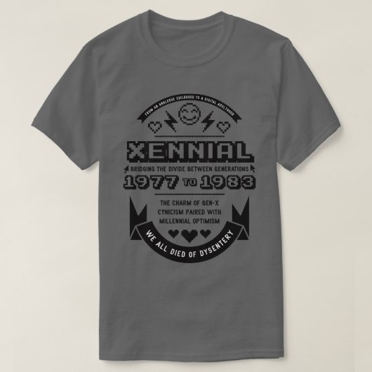 Xennial T-shirt (Design voorkant)