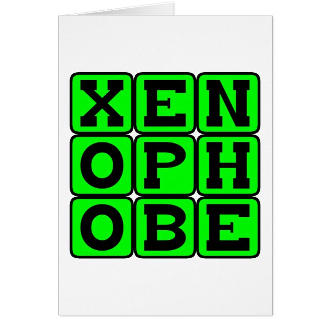 Xenofobie, Angst voor het Vreemde (Voorkant)