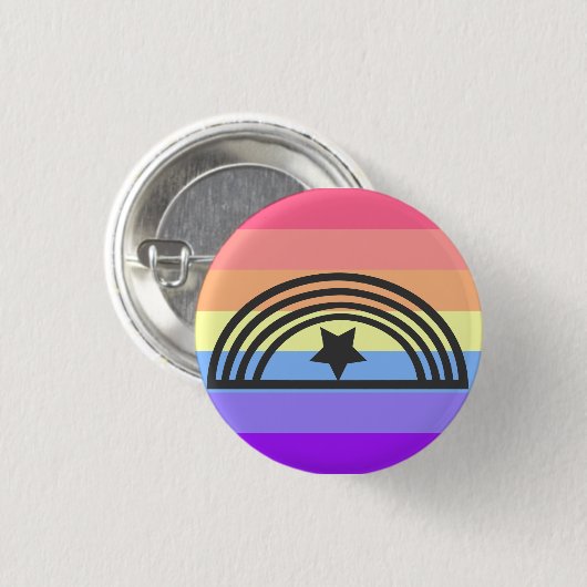 Xenogender Button (zwart) (Voorkant /achterkant)