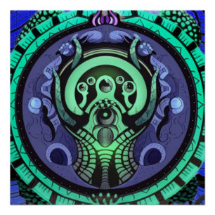 Xenomul Gateway Surreal Glossy-Poster Perfect Poster