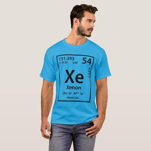 Xenon-element (zwart) t-shirt (Voorkant volledig)