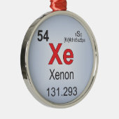 Xenon individueel element van de periodieke tabel metalen ornament (Rechts)
