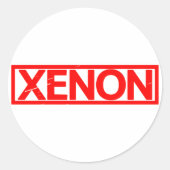 Xenon Stamp Ronde Sticker (Voorkant)