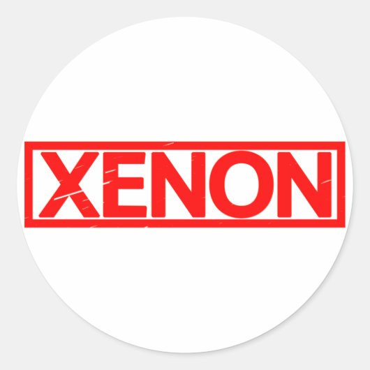 Xenon Stamp Ronde Sticker (Voorkant)