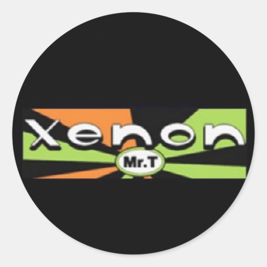 Xenon-Sticker Ronde Sticker (Voorkant)