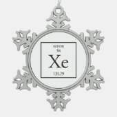 xenon tin sneeuwvlok ornament (Voorkant)