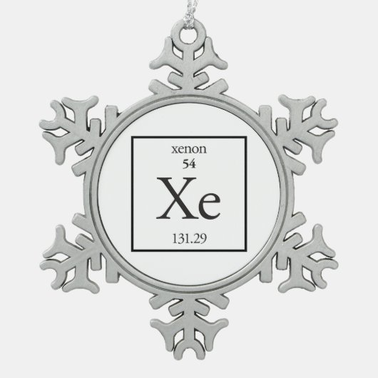 xenon tin sneeuwvlok ornament (Voorkant)