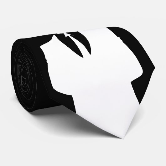 Xenu.net zwart Stropdas (Opgerold)