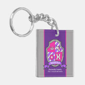 Xerena naam betekent kam eenhoorn custom sleutelhanger (Voorkant Links)