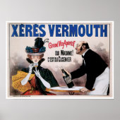Xeres Vermouth  Wine Drink en Art Poster (Voorkant)