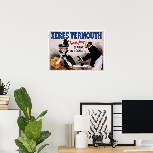 Xeres Vermouth  Wine Drink en Art Poster (Thuiskantoor)