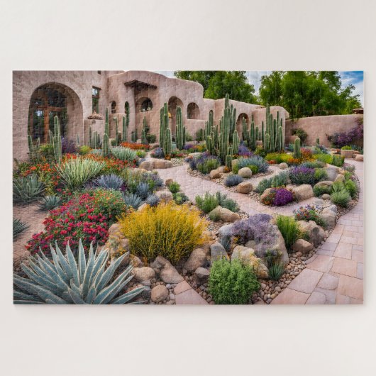 Xeriscaped Binnenplaats Legpuzzel (Horizontaal)