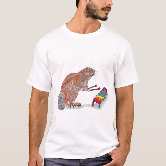 XERUS PLAYING THE XYLOPHONE T-SHIRT (Voorkant)