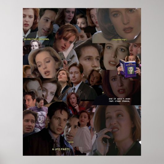 XFiles Mulder en Scully Collage Poster (Voorkant)