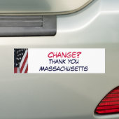 XG-Change? Dank je Massachusetts. Bumpersticker (Op auto)