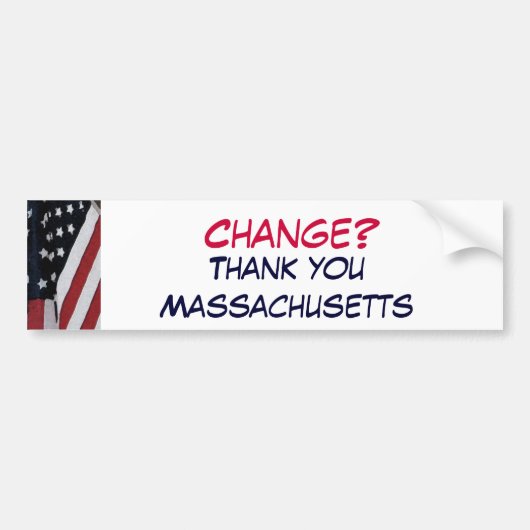 XG-Change? Dank je Massachusetts. Bumpersticker (Voorkant)
