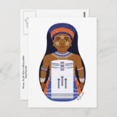 Xhosa, Zuid-Afrikaans Matryoshka Briefkaart (Voorkant / Achterkant)
