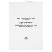 Xhosa, Zuid-Afrikaanse Matryoshka Kaart (Achterkant)