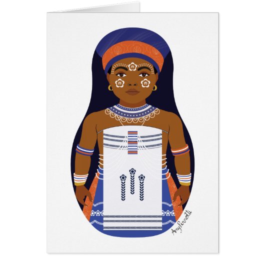 Xhosa, Zuid-Afrikaanse Matryoshka Kaart (Voorkant)
