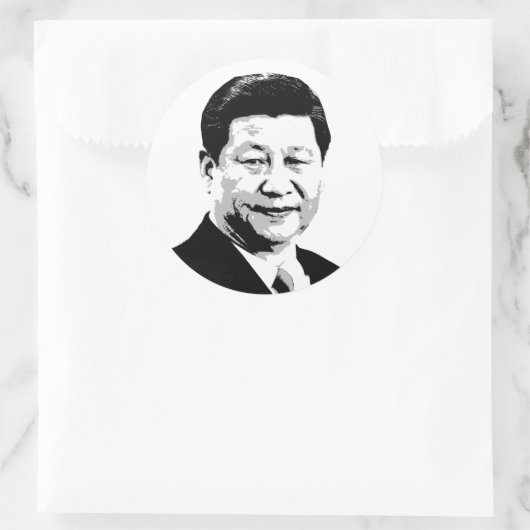 Xi Jinping Ronde Sticker (Tas)