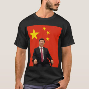Xi Jinping voor de Chinese vlag familie familie T-shirt