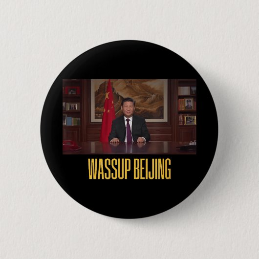 Xi Jinping Wup Beijing Grappige Meme Face Giga Xi  Ronde Button 5,7 Cm (Voorkant)