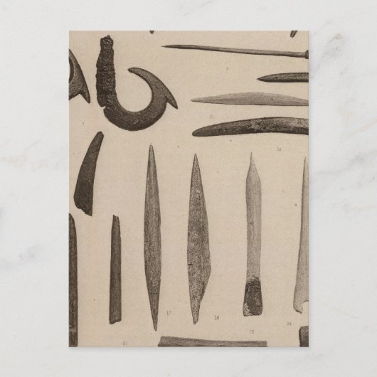 XI Voorwerpen van bot, Zuid-Californië Briefkaart (Voorkant)