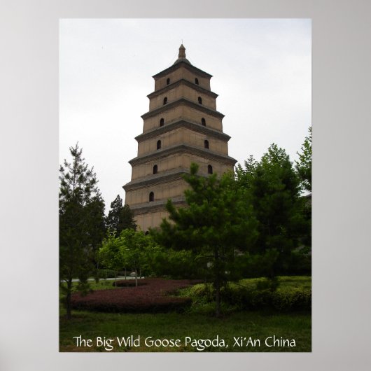 Xi'an Big Wild Goose Pagoda Poster (Voorkant)
