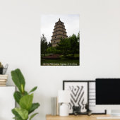 Xi'an Big Wild Goose Pagoda Poster (Thuiskantoor)