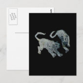 Xian China 2002 Ghost Tigers Black Square Tran Briefkaart (Voorkant / Achterkant)