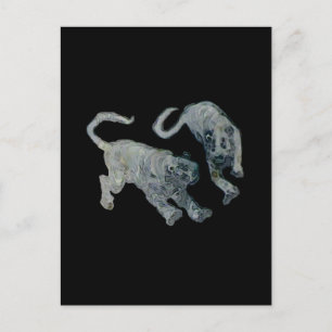 Xian China 2002 Ghost Tigers Black Square Tran Briefkaart