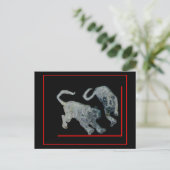 Xian China 2002 Ghost Tigers Red Boarder the MUSEU Briefkaart (Staand voorkant)