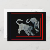 Xian China 2002 Ghost Tigers Red Boarder the MUSEU Briefkaart (Voorkant / Achterkant)