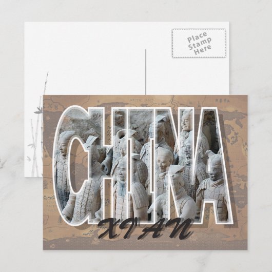 Xi'an, China Briefkaart (Voorkant / Achterkant)