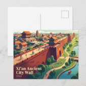 Xi'an Oude Stadsmuur China Briefkaart (Voorkant / Achterkant)
