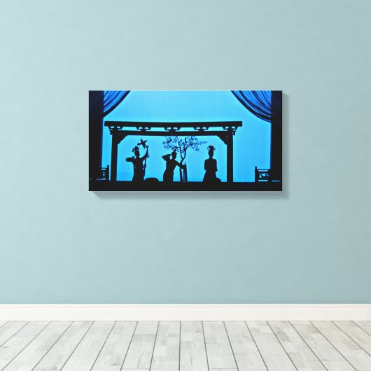 Xi'an Show Silhouette Canvas Afdruk (Insitu (Houten vloer))