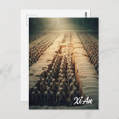 Xi'an Terracotta Warriors China Reizen Briefkaart (Voorkant / Achterkant)