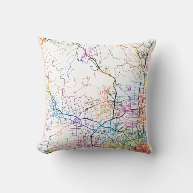 Xianyang China City Map Kussen (Voorkant)