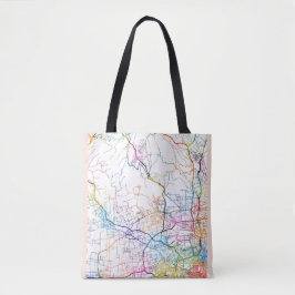 Xianyang China City Map Tote Bag