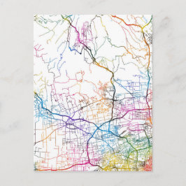 Xianyang China Stadkaart Briefkaart