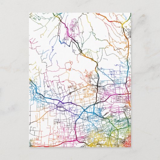 Xianyang China Stadkaart Briefkaart (Voorkant)