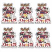 xiaolin show | 8 x 8 inch — Glanzend transparant Sticker (Voorkant)