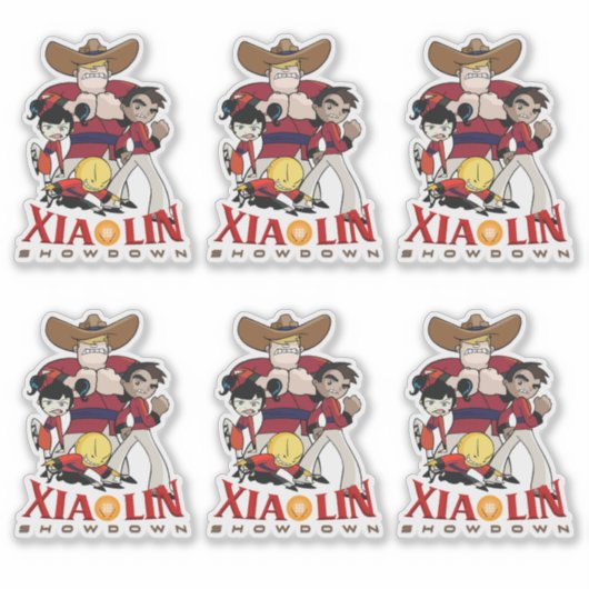 xiaolin show | 8 x 8 inch — Glanzend transparant Sticker (Voorkant)